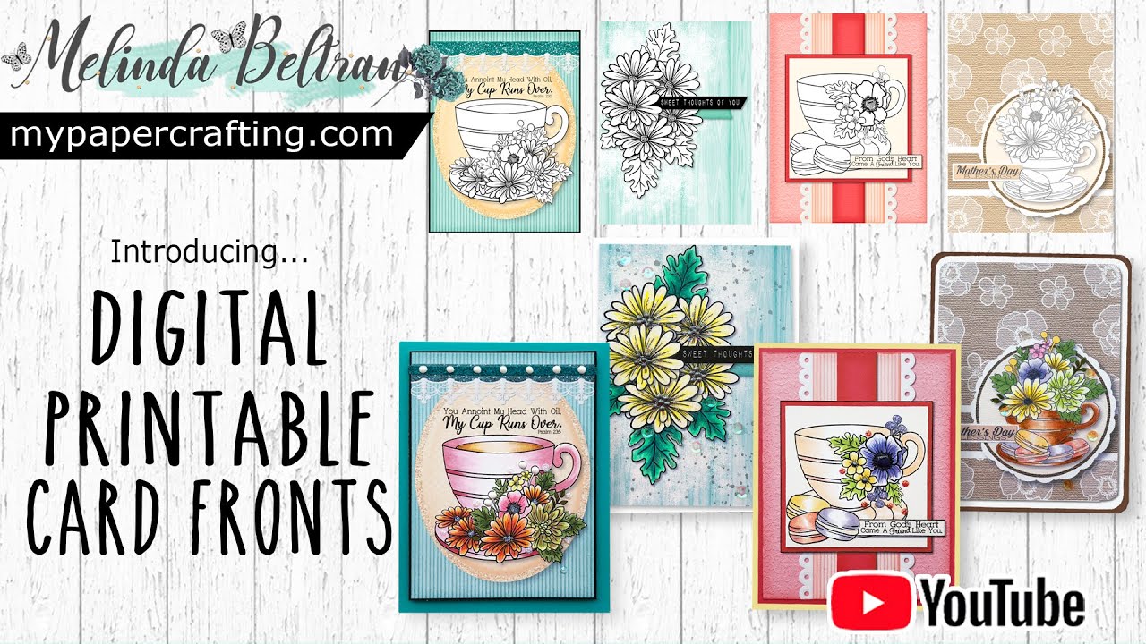 New Joy Clair Digital Printable Card Fronts Card Making Easy Crafty Melinda DIY Easy Crafting