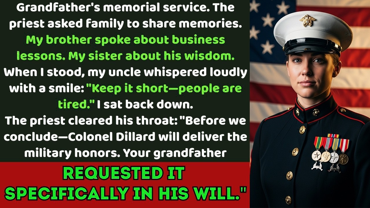 'Keep it short—people are tired,' he smiled. Then the priest said: 'Colonel... will deliver honors.'