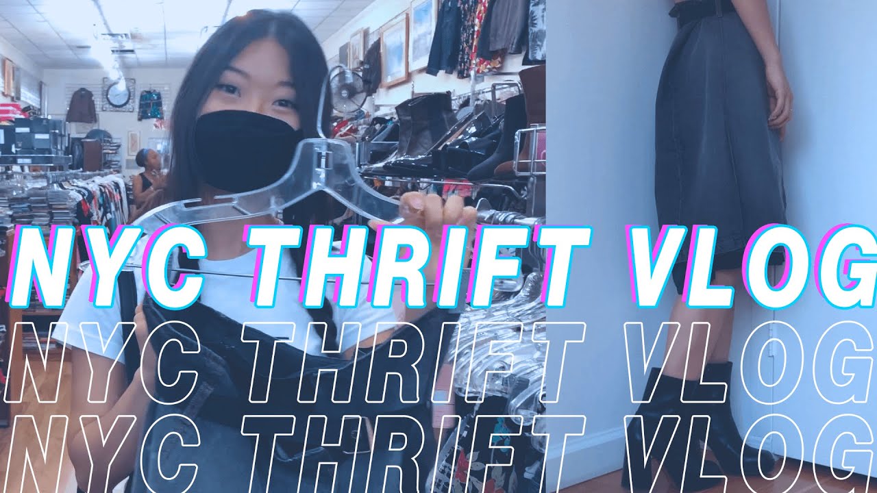 NYC thrifting VLOG + try-on 👖 affordable, unique spots in Brooklyn + Queens