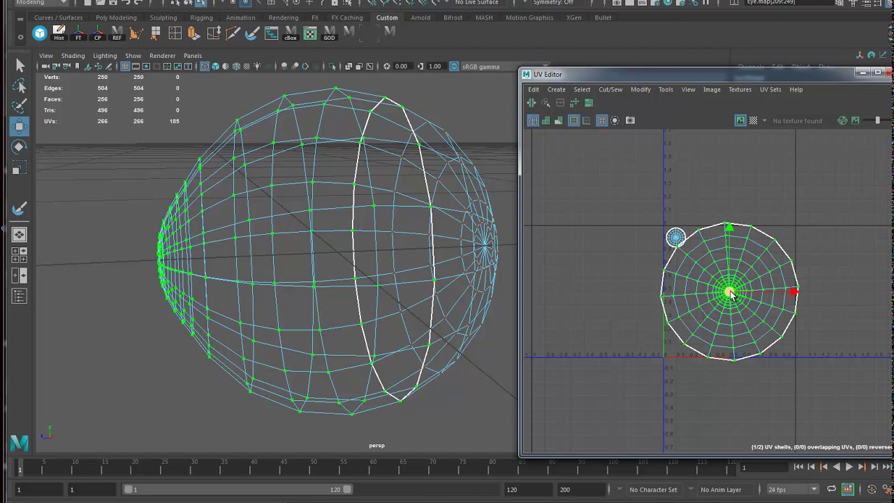 Eyeball Model and UV Maya 2019