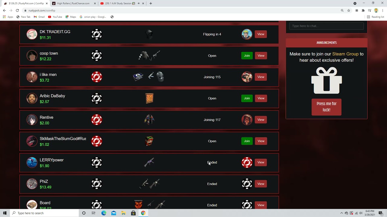 HOW TO MAKE $60 IN LESS THAN 10 MINUTES ON RUSTYPOT ( code clokyy on all sites for free money :)