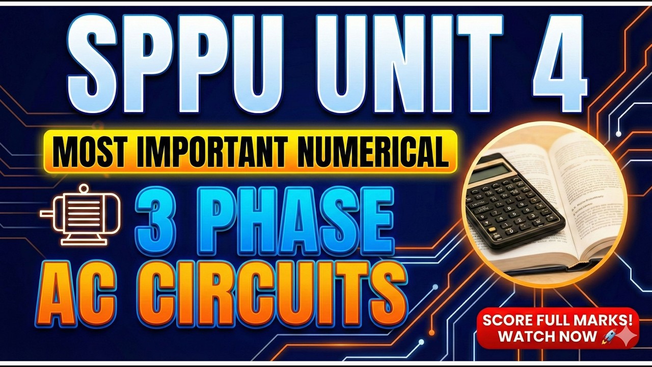 SPPU BEEE/BEE Unit 4 Important Questions | 3 Phase AC Circuits Numerical Solved | 8 Marks Guaranteed