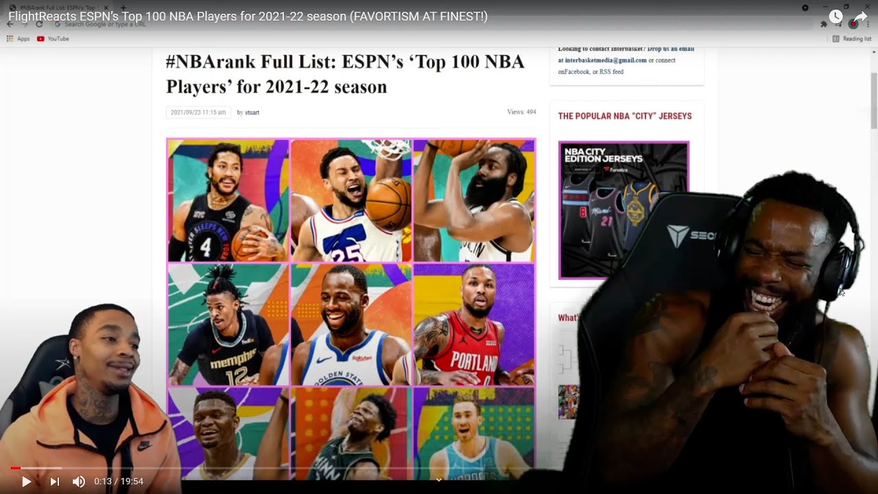 THIS IS CAP! FlightReacts ESPN’s Top 100 NBA Players for 2021-22 season