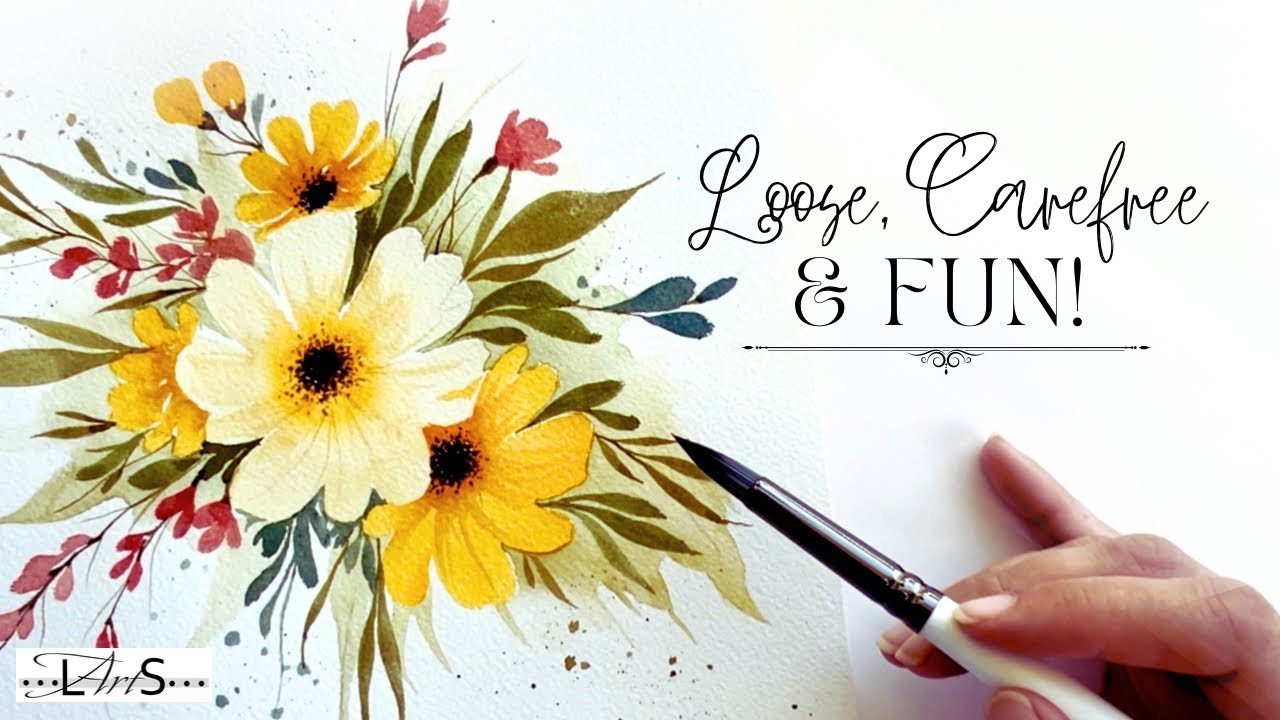 What Surprises Will YOUR Brush Unleash?! 🤫Loose Watercolor Techniques Perfect for Beginner Artists!
