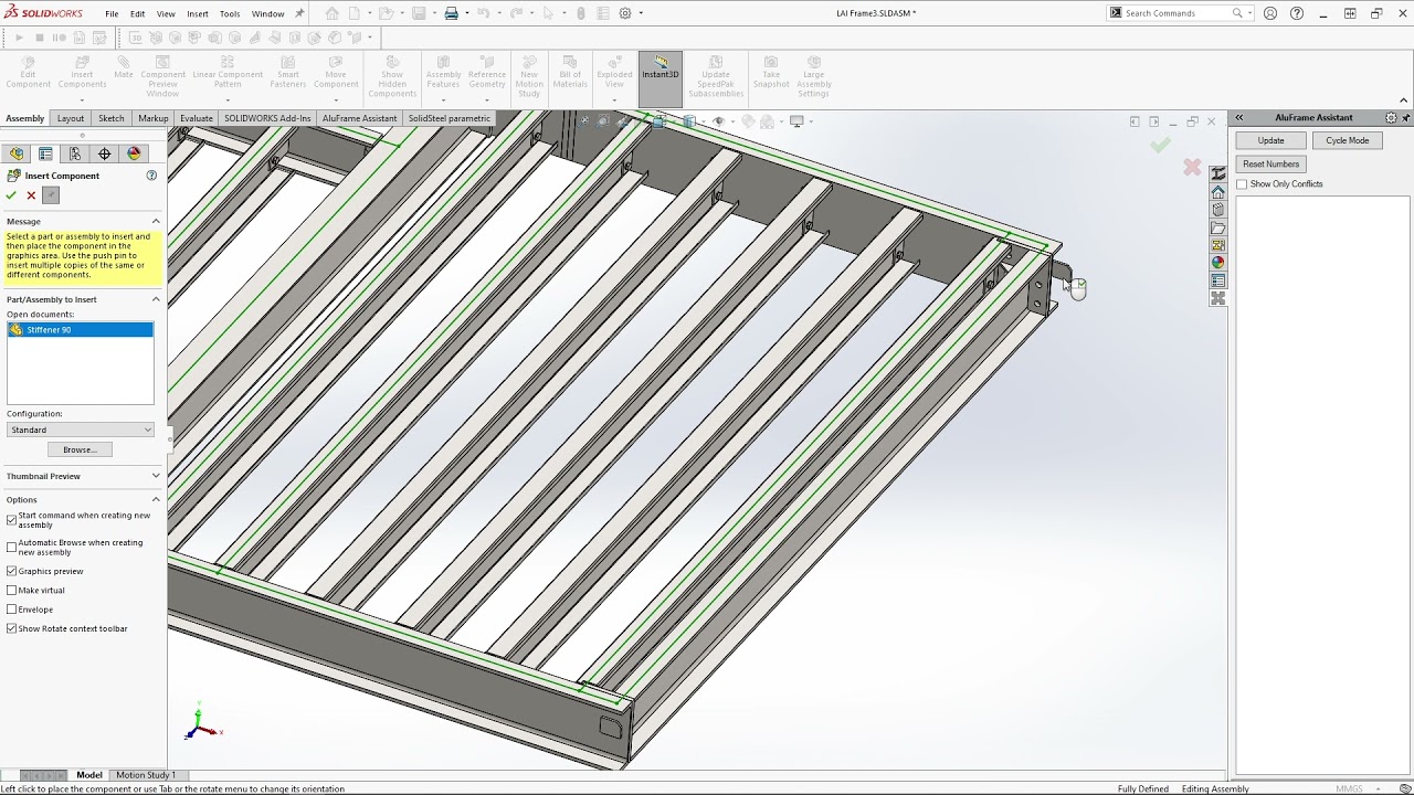 Detailed Steel Structures - Combination of SolidSteel parametric and SOLIDWORKS features