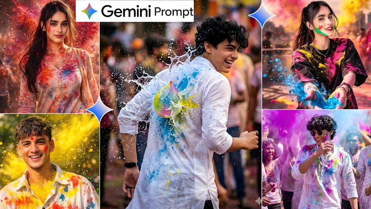 Trending Holi Photo Editing 2026 | How to Make Holi Color Splash Photo with Google Gemini AI 🌈🔥