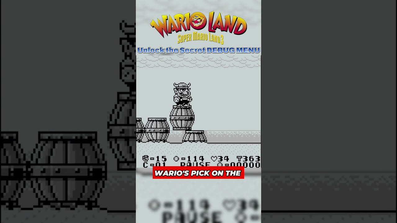 Unlock the Secret Debug Menu in Wario Land: Super Mario Land 3!  #nintendo #retro #gaming
