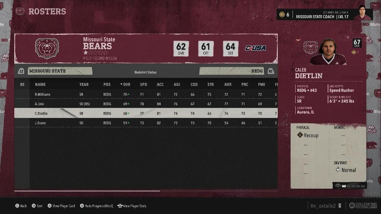 College football 26 Missouri state ep12 season 1 ends