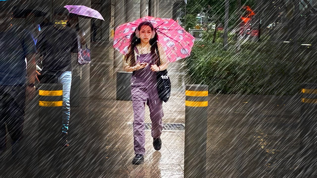 1 Hour Heavy Rain Walking Along Depot Road in Singapore Nostalgic HDB Bukit Merah Estate