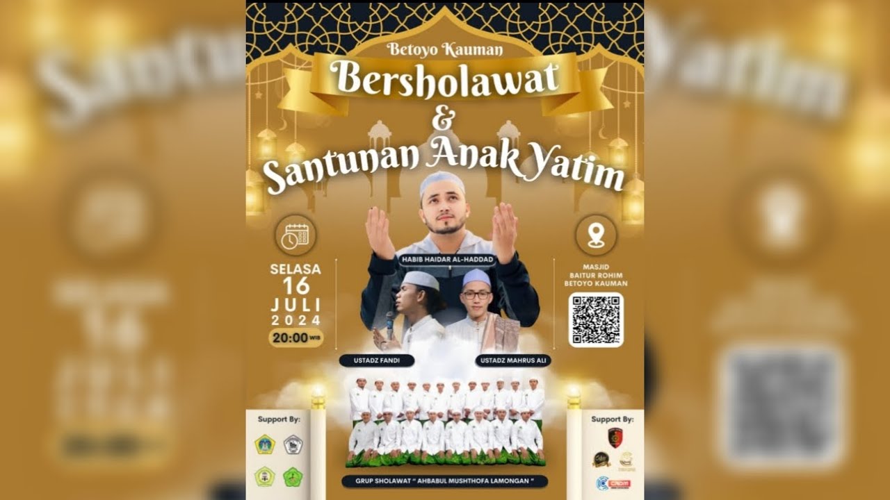 LIVE BETOYO KAUMAN BERSHOLAWAT BERSAMA HABIB HAIDAR AL HADDAD , Ust. FANDY IRAONE & Ust. MAHRUS ALI