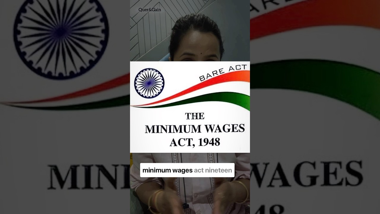 Minimum Wages Act 101: Every Worker Must Watch! #labourlaw #mba #humanresources #labourcodes