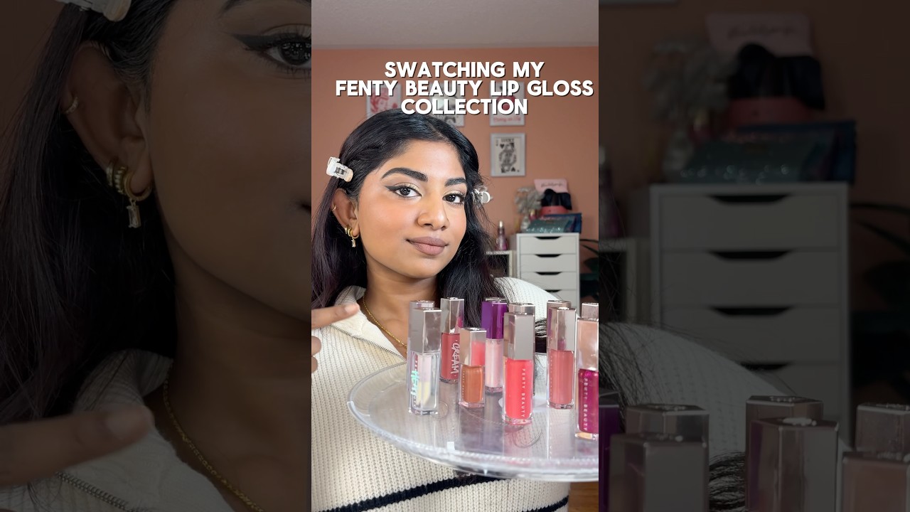 FENTY BEAUTY LIP GLOSS SWATCHES | my entire collection 💋 