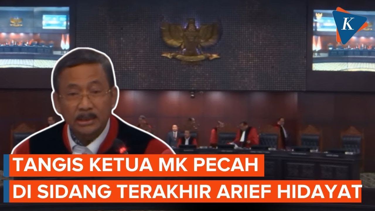 Tangis Ketua MK Pecah di Sidang Terakhir Hakim Konstitusi Arief Hidayat