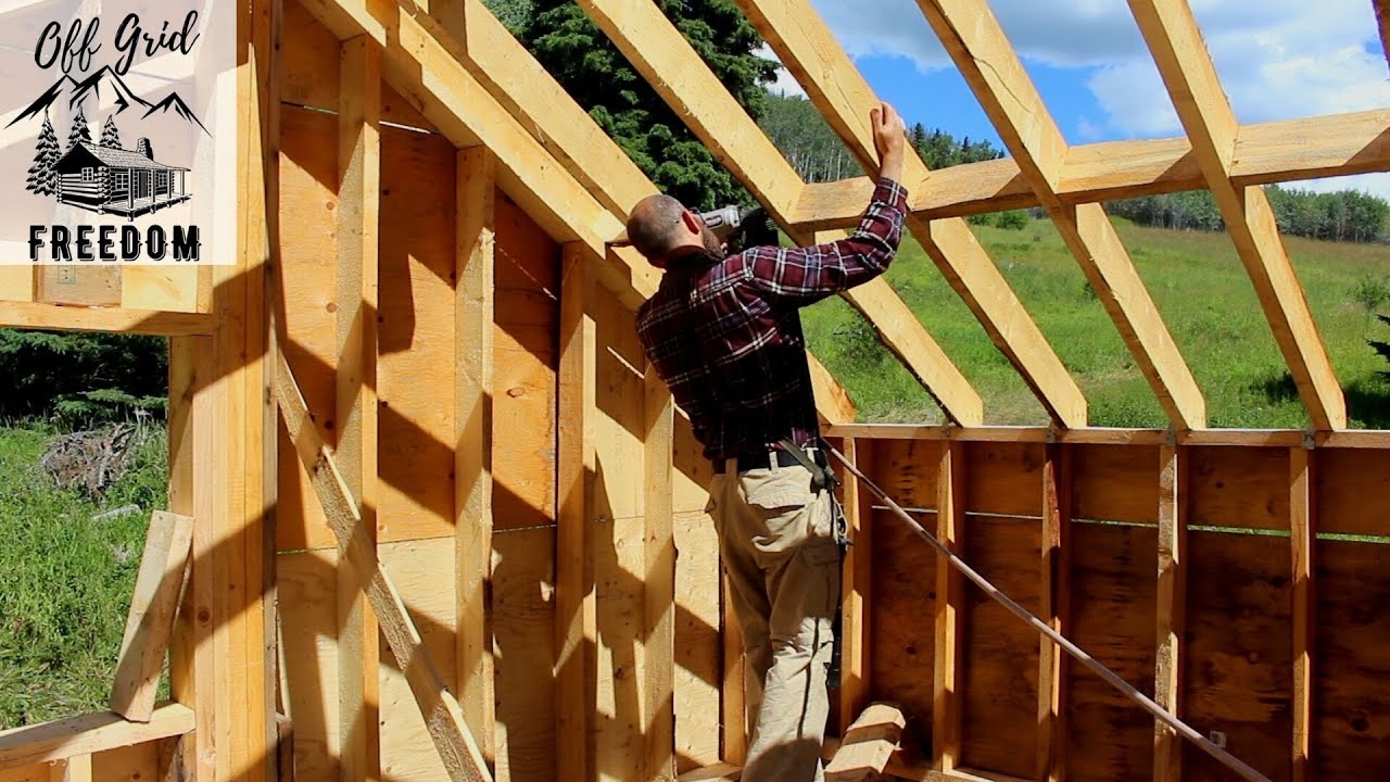 Preparing to Roof the Off Grid Cabin | Solo Build in Northern Canada