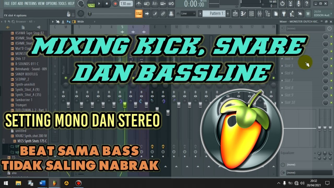 CARA MIXING KICK DAN BASS || FL STUDIO 20 TUTORIAL
