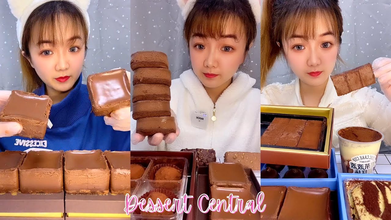 ASMR Dessert Mukbang | Satisfying Chocolate Dessert Eating | Dessert Central #5
