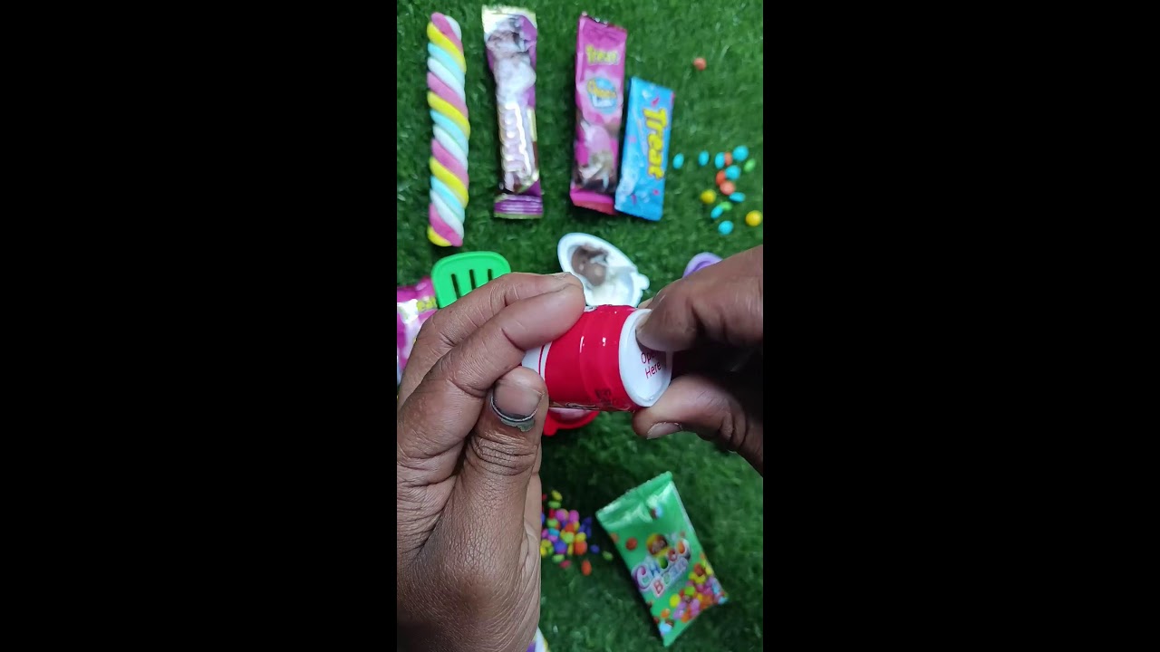 Satisfying video Asmr lollipops candy and chocolate gummy candy unboxing video Asmr