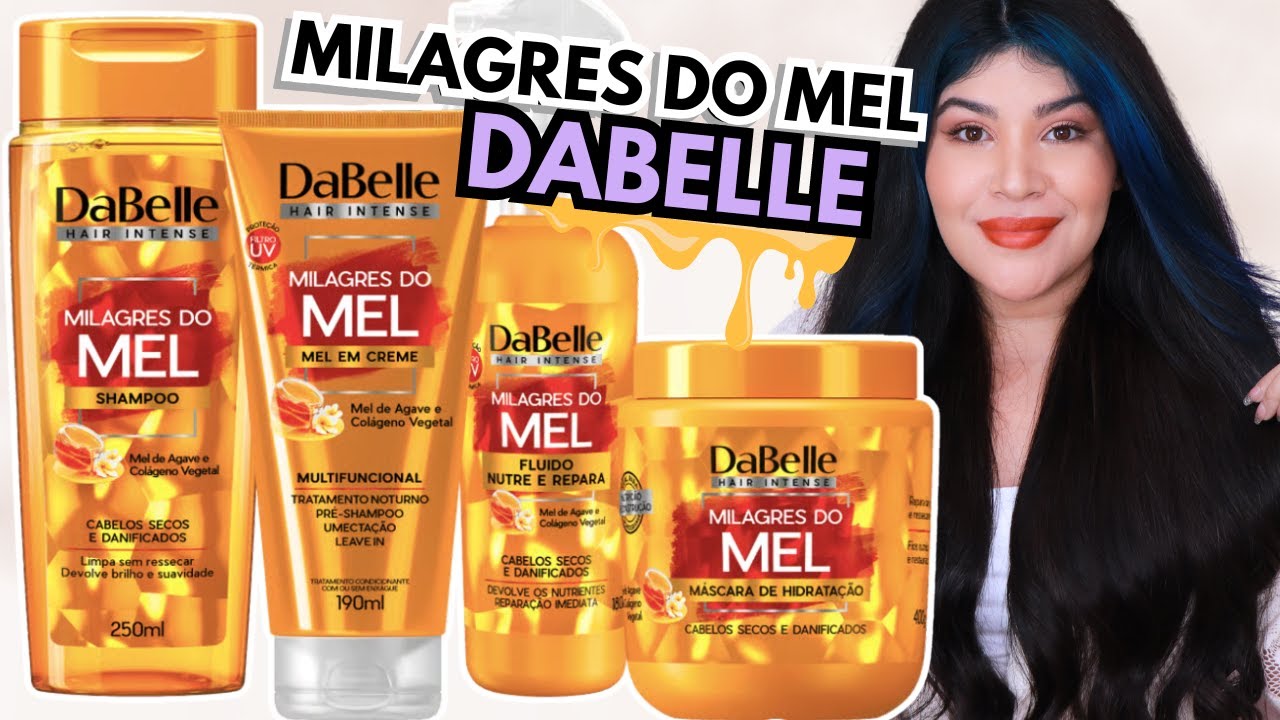 🍯 DABELLE MILAGRES DO MEL: Hidratação para cabelos secos e danificados [Vegano]