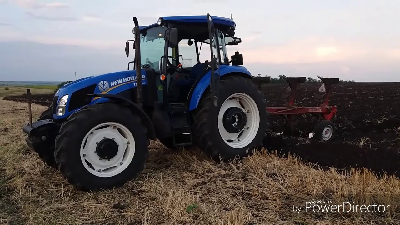 Пахота, 2 день. New Holland TD5.110 and Optikon master A 3