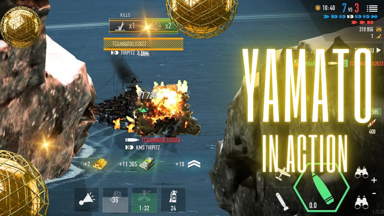 🛑 IJN YAMTO fought with all his strength till the end and made the team win - BATTLE OF WARSHIPS