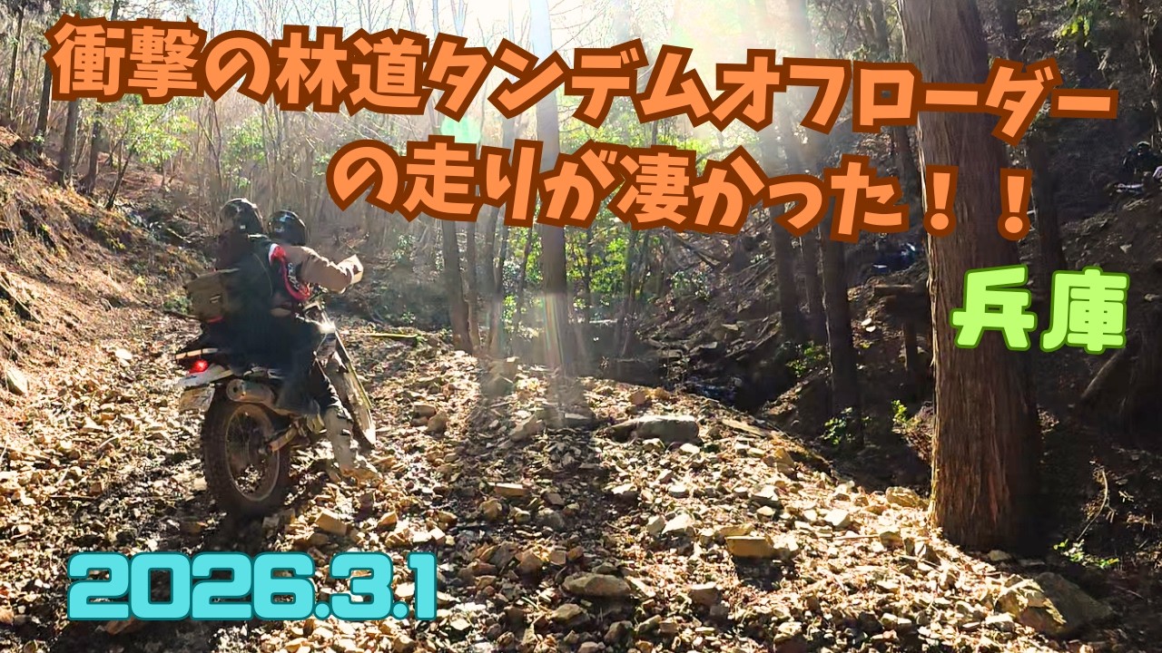 2026.3.1　衝撃の林道タンデムオフローダーの走りが凄かった！！