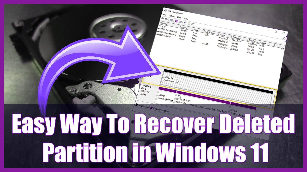 Простой способ восстановить удаленный раздел в Windows 11