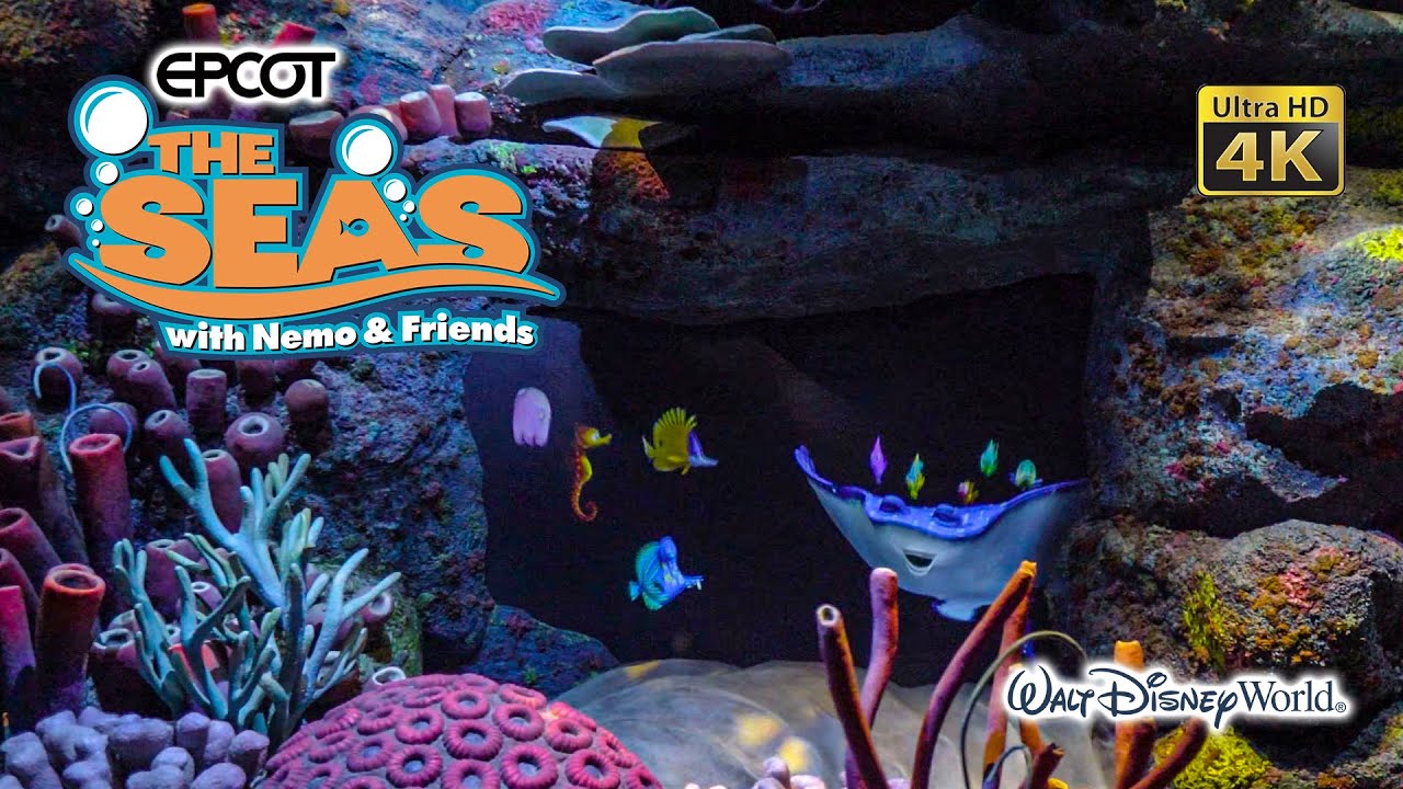 The Seas with Nemo and Friends On Ride Low Light Ultra HD POV EPCOT Walt Disney World 2021 03 03