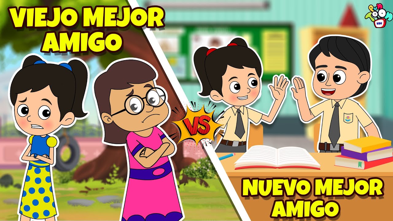 Viejo mejor amigo versus nuevo mejor amigo | Cuentos infantiles españoles | PunToon Kids - Español