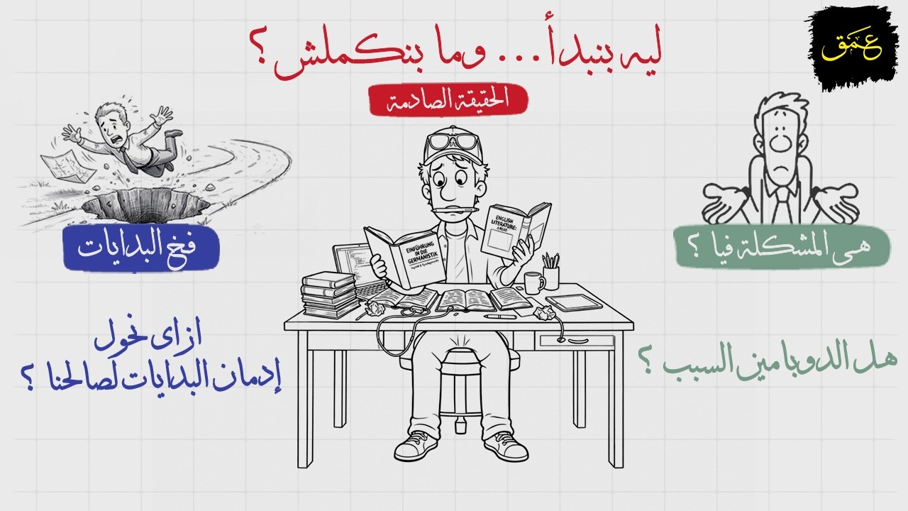 ليه بنبدأ كل حاجة… وما بنكملش؟ السر فى دماغك !