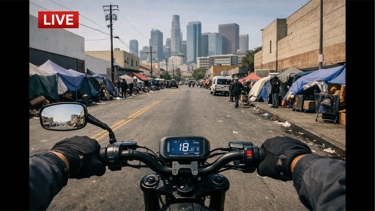 LIVE: Riding Through Skid Row Right Now (Unfiltered LA)