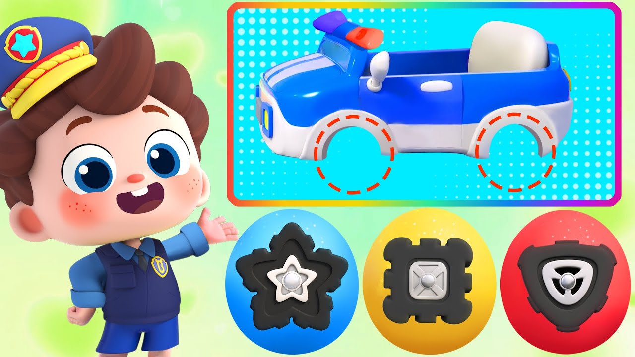 パトカーのタイヤ　くるくる🚓 | イエス！ネオ | 赤ちゃんが喜ぶ歌 | 童謡 | アニメ | 動画 | ベビーバス| BabyBus