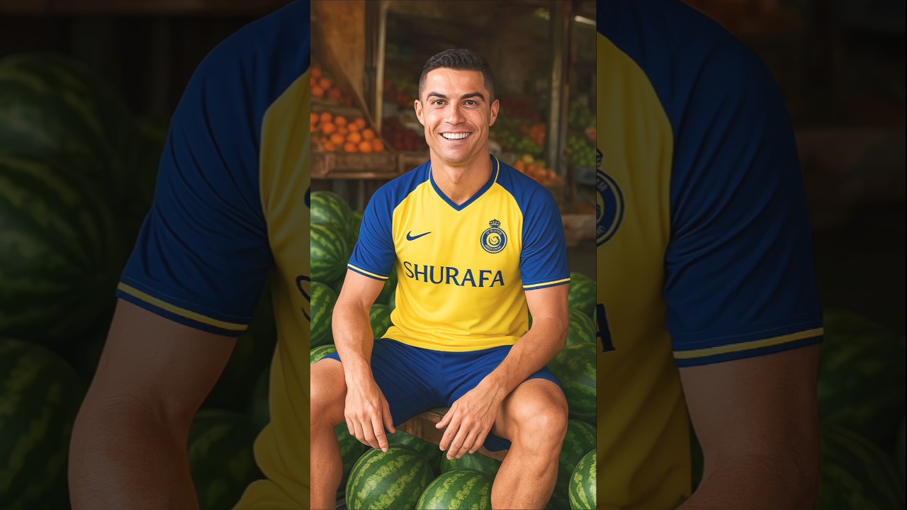 Ronaldo Made a Bike with Watermelon 🍉🚲 #ronaldo #youtubeshorts
