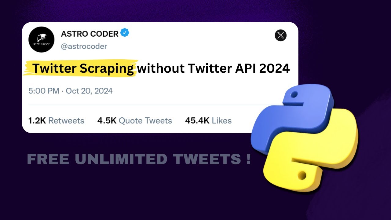 Бесплатный неограниченный сбор данных из Twitter с помощью Python (API Twitter не требуется)
