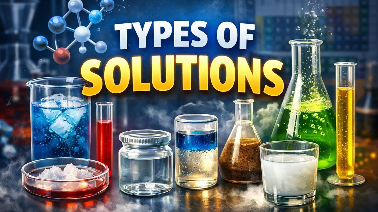 Solutions | L1 | Types of solution, Solubility and factors affecting it | Easy Explanation 🔥