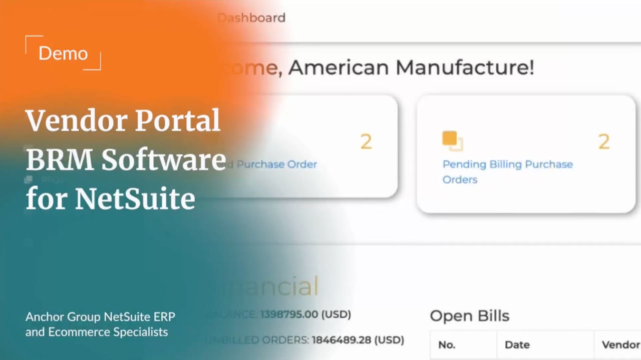 Vendor Portal for NetSuite | Business Relationship Management Software