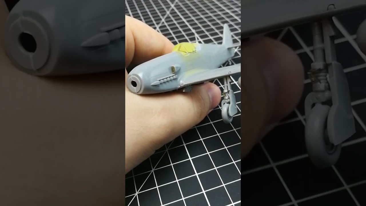 Japanese army fighter Ki-61 1/72 part 3 assembling and painting on metal color #hobby #scalemodel