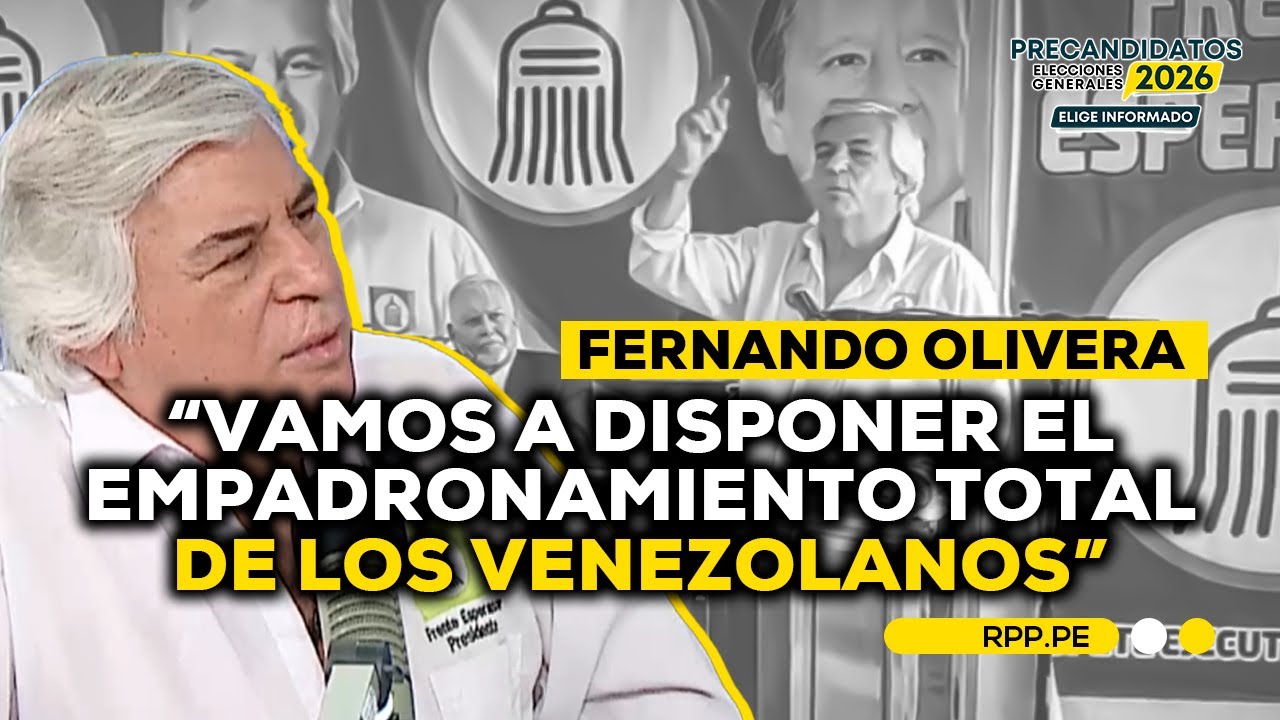 🧹Fernando Olivera PROMETE resolver la INSEGURIDAD en UN AÑO 