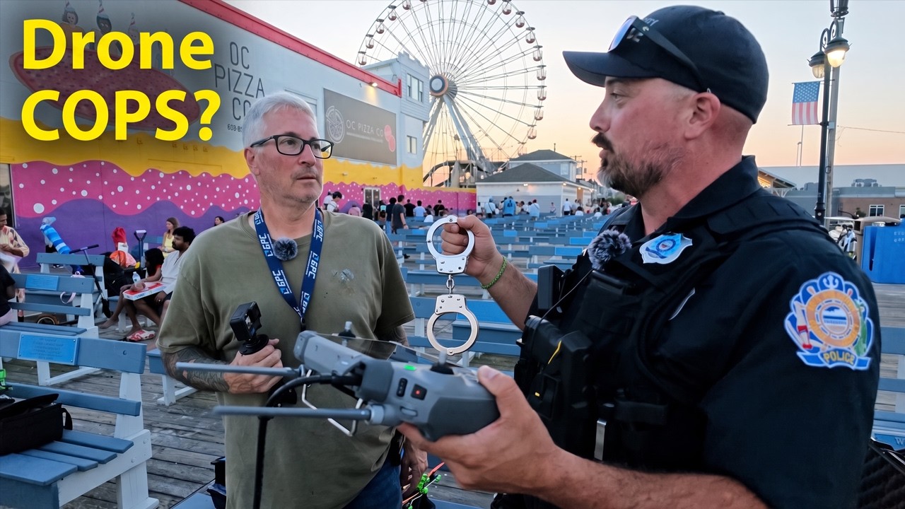 Drone an abandoned Ferris Wheel - COPS showed up
