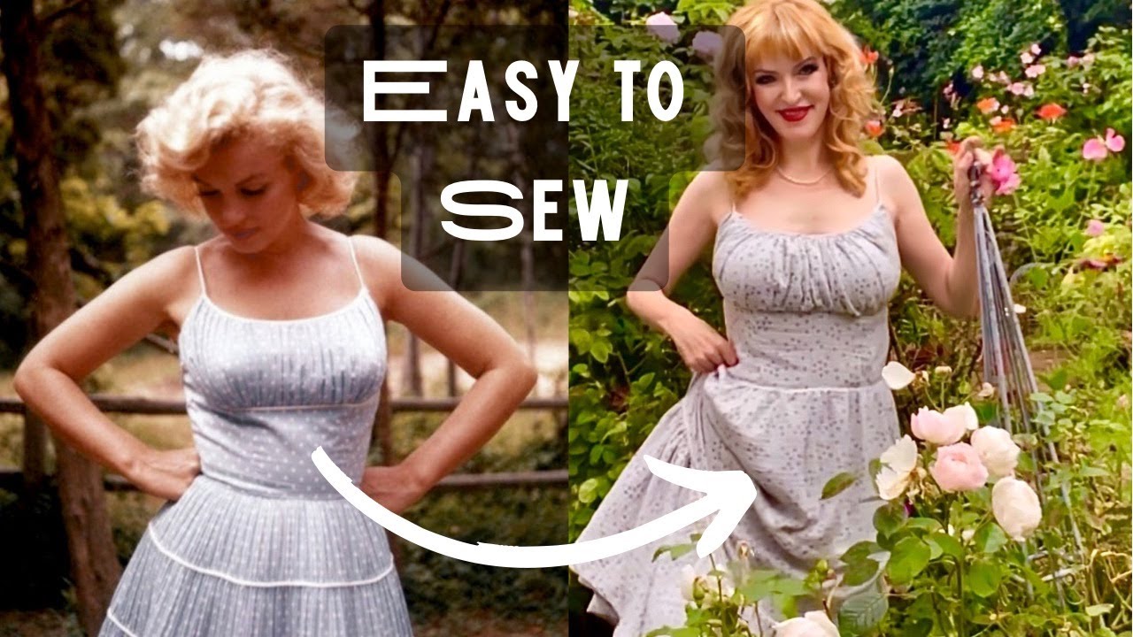 I Sewed Marilyn Monroe's Iconic Blue Polka Dot Dress