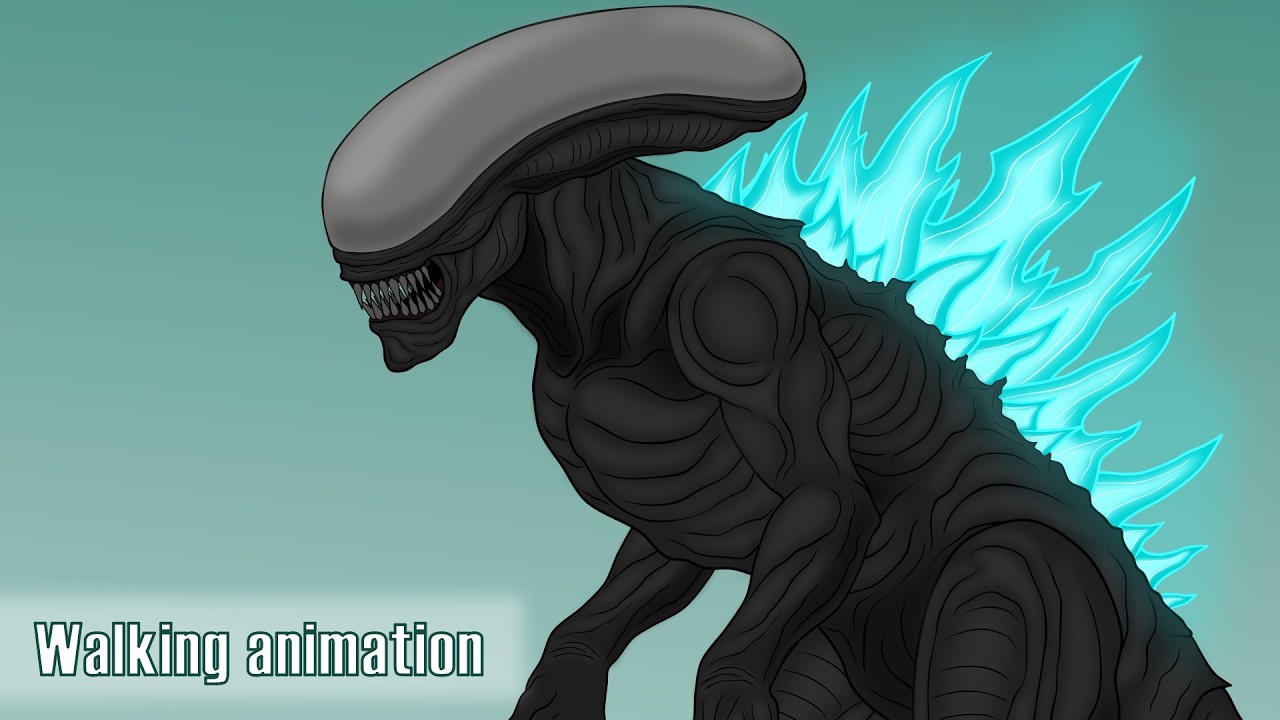 Making of Alien zilla: Walking Animation