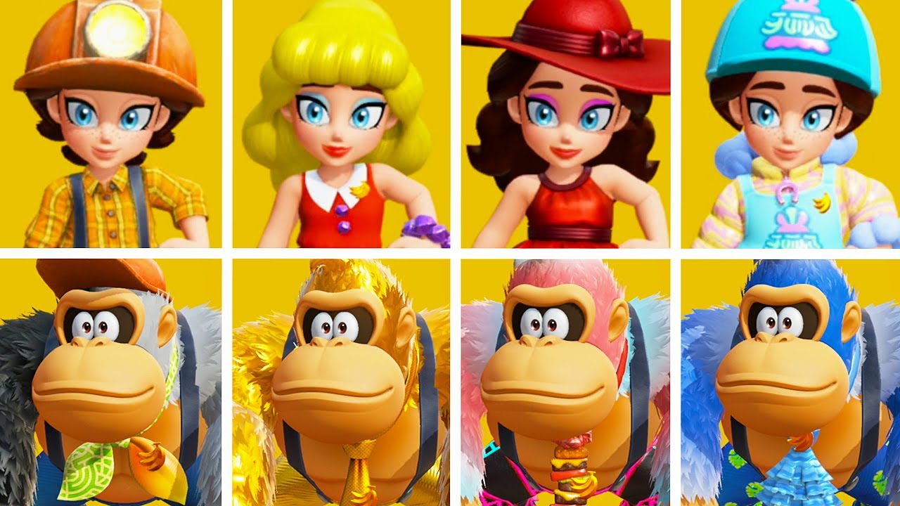 Donkey Kong Bananza - All Outfits & Costumes