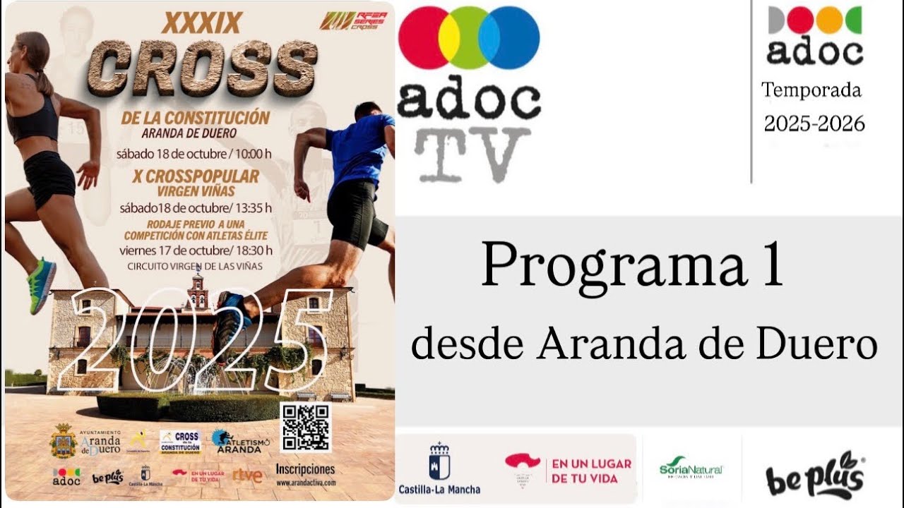 Programa 1 de #adoctv 2025-2026 cross de Aranda de Duero 