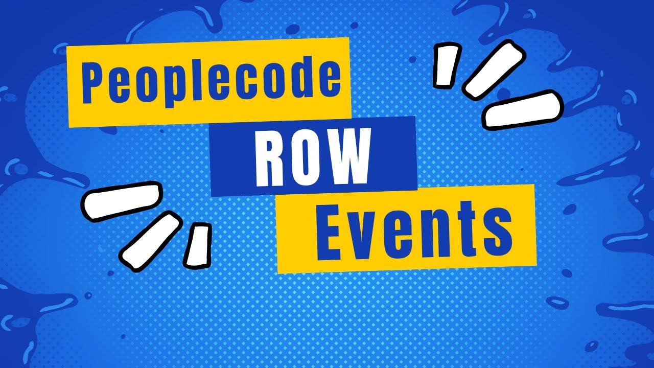 События строки PeopleCode — практическое руководство — Самир Правин Раналкар