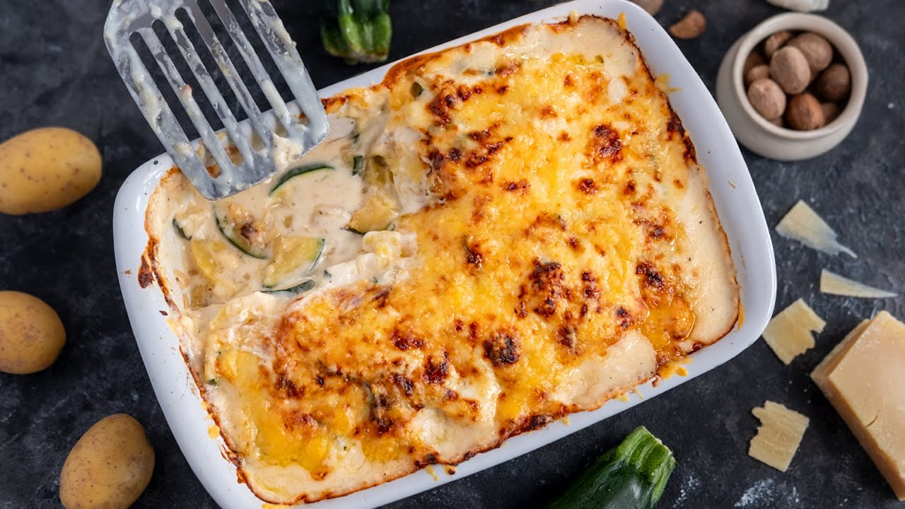 Kartoffel Zucchini Auflauf, der wohl cremigste &uuml;berhaupt! 🤤