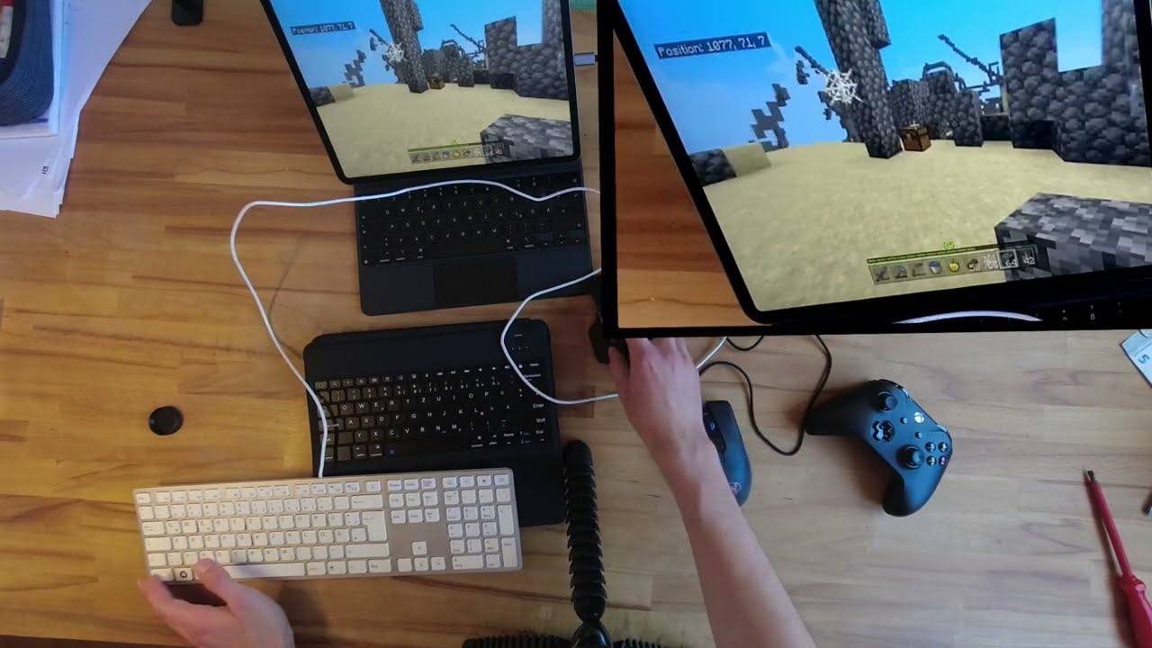 Minecraft pe keyboard & mouse Tutorial (iPadOS / Ios)