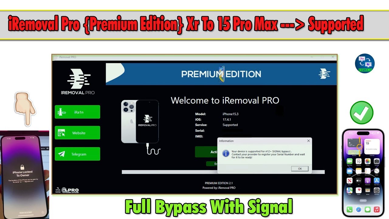 How To Register Serial Number in iRemoval Pro Premium Edition | Xr To 15 Pro Max Full Signal Bypass