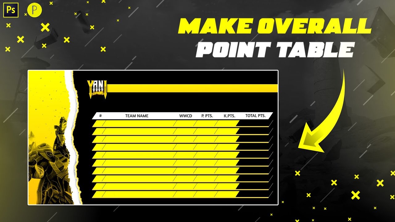 Make Pubg Mobile Tournament Point Table | On Android | Overall Point Table Tutorial |
