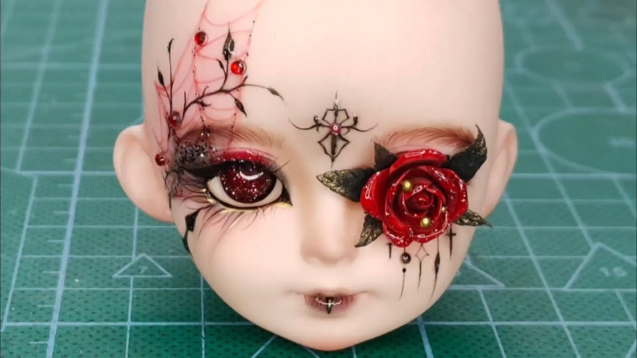 DIY | Clay modelling | Sculpting | BJD Faceups stoties | Repainting Dolls | Doll Makeup | L96