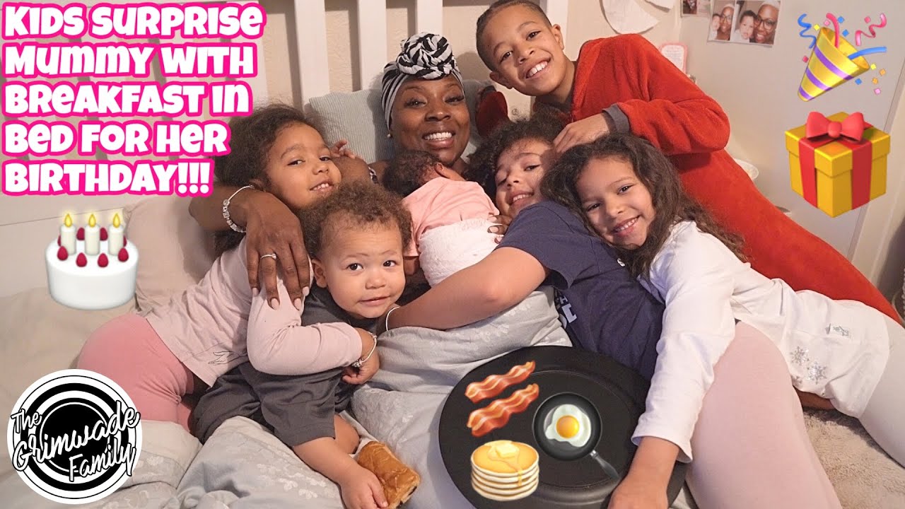 KIDS SURPRISE MUMMY WITH BIRTHDAY BREAKFAST IN BED!!!