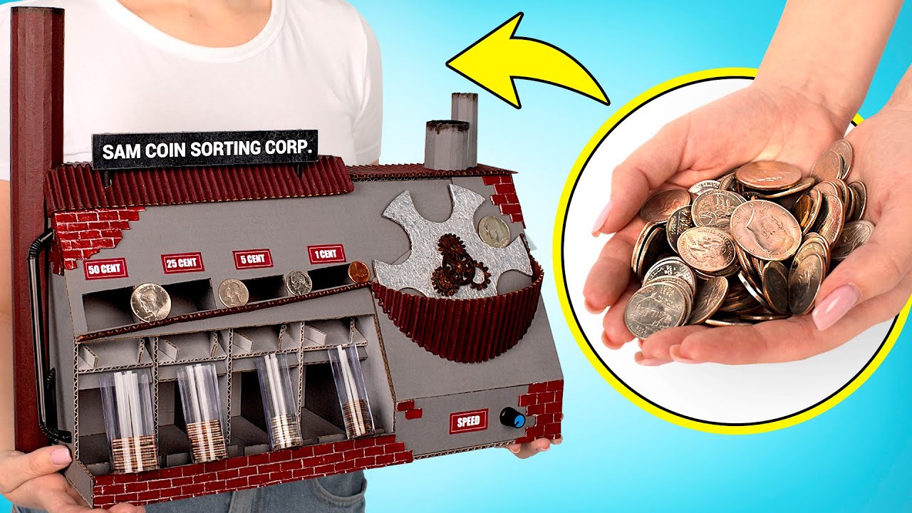 เครื่องคัดแยกเหรียญ DIY จากกระดาษลัง